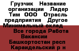 Грузчик › Название организации ­ Лидер Тим, ООО › Отрасль предприятия ­ Другое › Минимальный оклад ­ 6 000 - Все города Работа » Вакансии   . Башкортостан респ.,Караидельский р-н